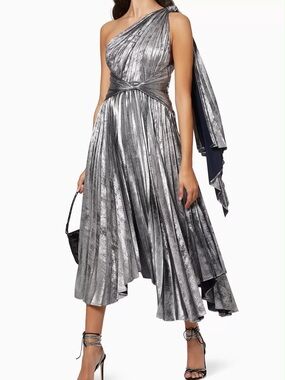 Acler Kalora Midi Dress in Silver